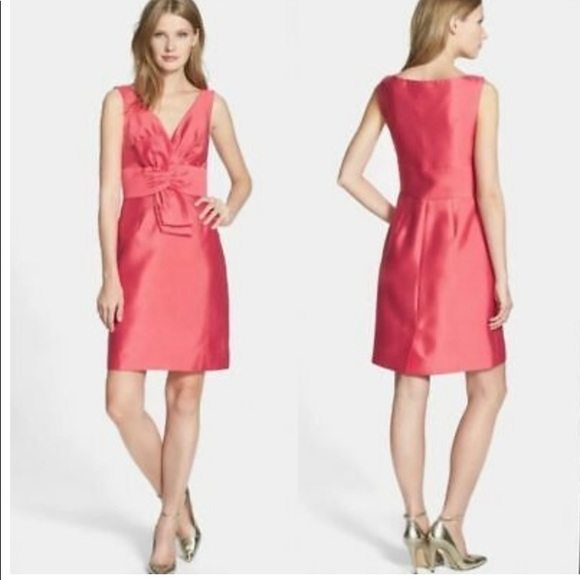 KATE SPADE Salmon Pink Silk Cocktail Dress - Picture 2 of 10